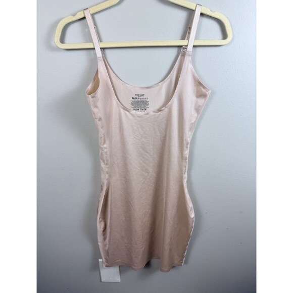 SPANX Red Hot Label Luxe & Lean Scalloped Open-Bust Full Slip Xlarge Rose Dust - Picture 2 of 6